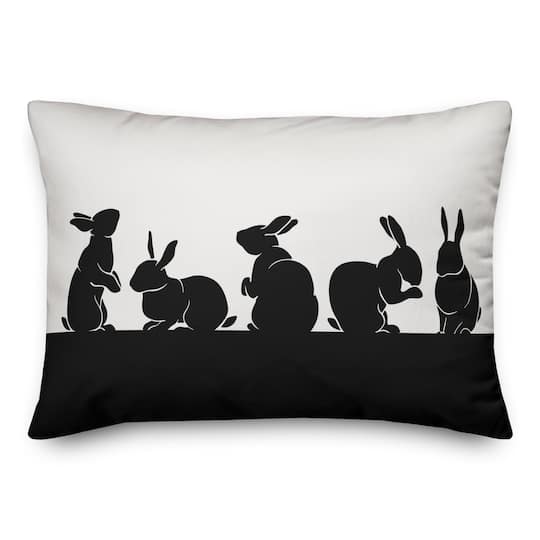 Bunny Shadows Throw Pillow